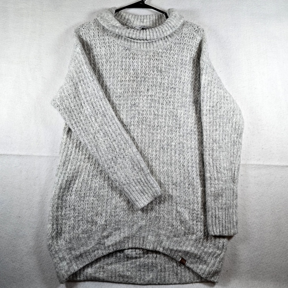 Alpine‎ Design Womens L White Chunky Turtle Neck Long Sleeve Knit Sweater Dress